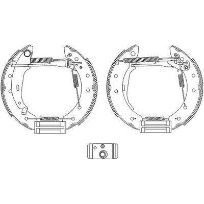 Hella Bremsbackensatz [Hersteller-Nr. 8DB355005-041] für Citroën, Peugeot