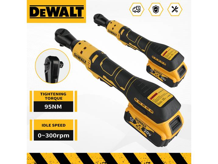 Dewalt DCF512/DCF513 clé à Angle droit à cliquet sans brosse LED pilote sans fil clé électrique à vitesse Variable 20V outils électriques