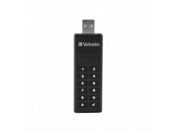 Verbatim 49427 Keypad Secure USB 3.0 stick - 32 GB - gegevensopslag met wachtwoordbeveiliging, incl. USB-A naar USB-A verlengkabel, zwart