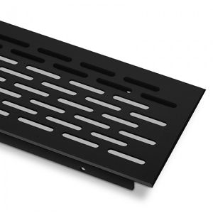 SO-TECH Lüftungsgitter 123872, schwarz, Aluminium, 475 x 58mm, für alle Türstärken