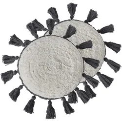 DEKOKISSEN 2er-Set Cremeweiß 40/40 cm Thistle