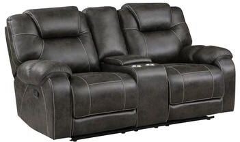 Fremont & Park Flannery Polished Microfiber Manual Double Reclining Loveseat