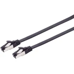 Patchkabel Cat. 8.1 flach TPE schwarz 0,5m