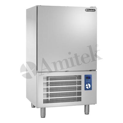 Schockfroster 10 GN1/1-EN60x40 Schalen mit Stiftsonde. Harte/weiche Programme und Temperatur- und Zeitzyklen. AMITEK Modell ABT100A