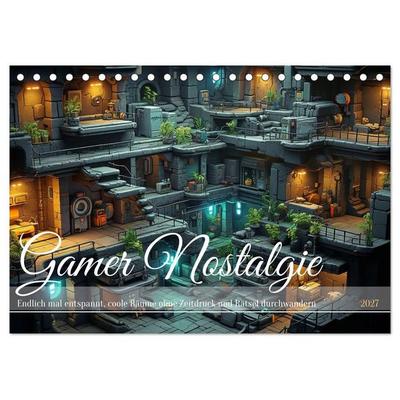 Gamer Nostalgie (Tischkalender 2027 DIN A5 quer), CALVENDO Monatskalender