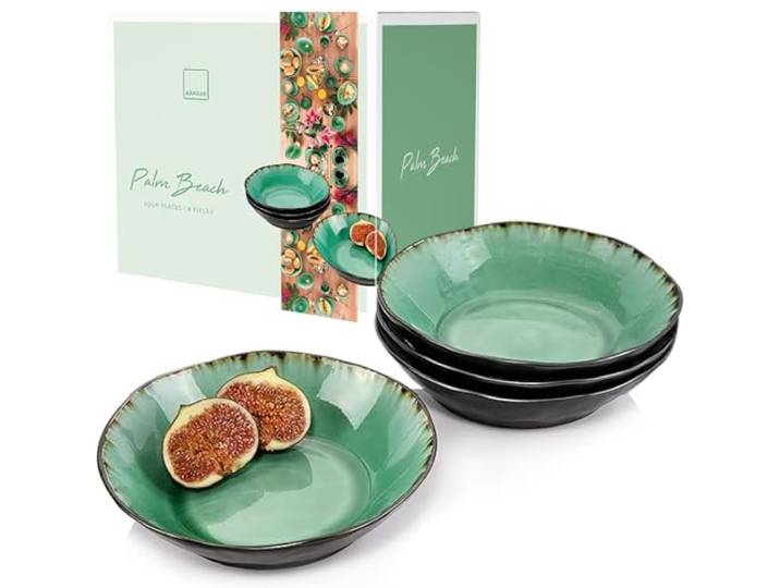 Sänger Suppenteller Palm Beach tief, 4-teiliges Set