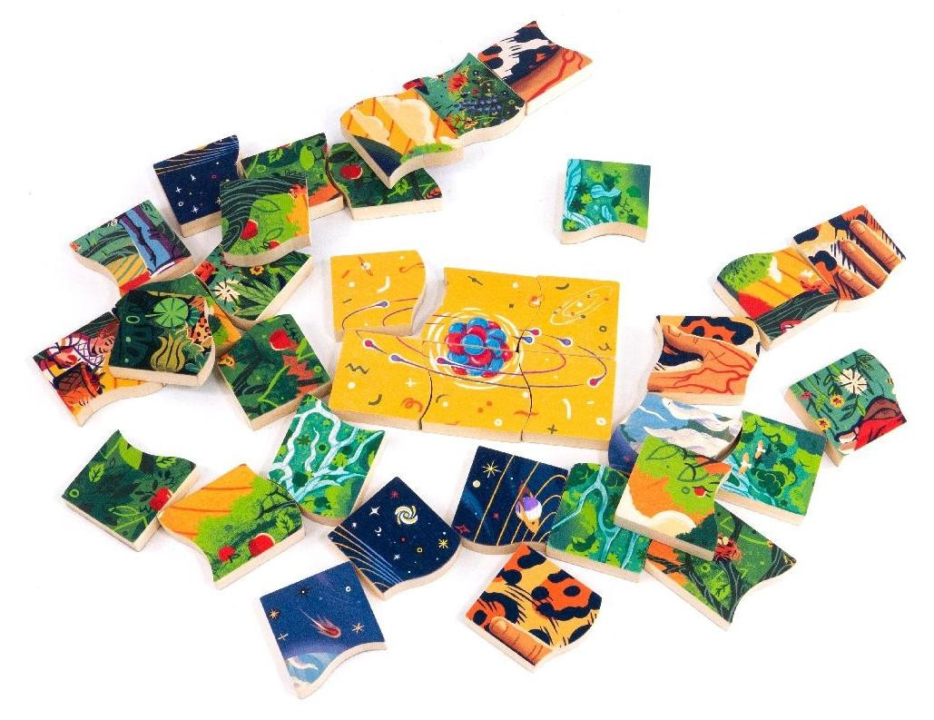 Bajo Lernspiel Multipuzzle 36-delige kartonnen puzzelset