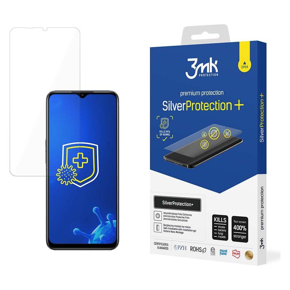 3MK Silver Protect+ Oppo A78 5G Folia Antymikrobowa montowana na mokro (1 Stk., Oppo A78 5G) (3mk SilverProtection+(1119))