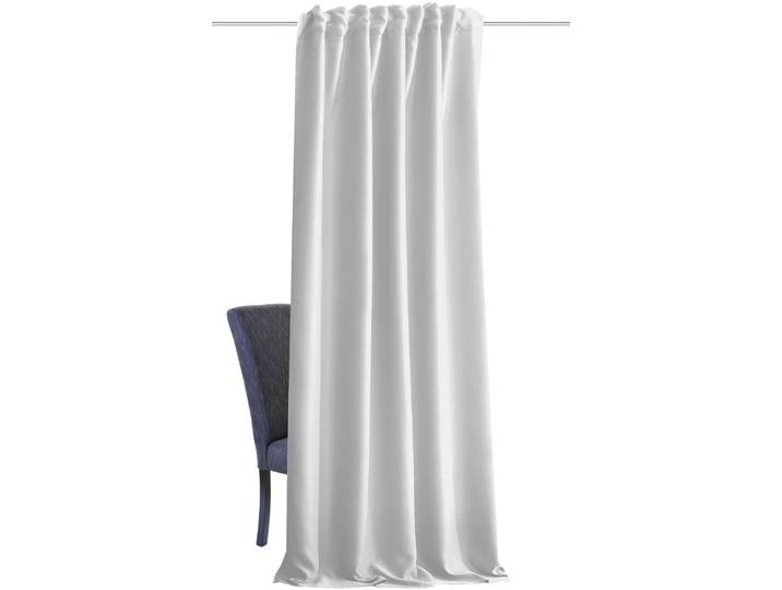 Vorhang HOME BASICS ACUSTICO, 1 Stück, Multifunktionsband, abdunkelnd Gr. 1, weiss (wollweiß), B:135cm H:160cm, Polyester, Gardinen, Vorhang, Akustikschall ACUSTICO