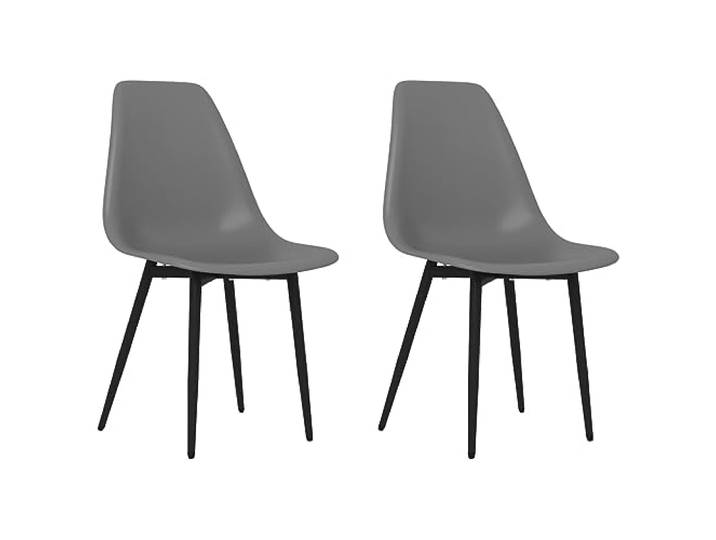 vidaXL 2X Esszimmerstuhl Küchenstuhl Essstuhl Lehnstuhl Wohnzimmerstuhl Stuhl Set Stühle Esszimmerstühle Küchenstühle Essstühle Grau PP