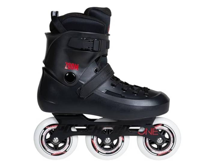Powerslide Inline Skates Zoom Black 100, Unisex für Herren und Damen in Schwarz, 100mm/85A Rollen, ABEC 7 Pro Kugellager, Art. nr.: 880255