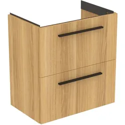 Ideal Standard i.life S Möbel-Waschtischunterschrank T5293NX 2 Auszüge, 60 x 37,5 x 63 cm, Eiche natur