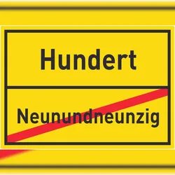 HB-Druck Hundert Neunundneunzig Aufkleber Ortsaufkleber A9 (37x52mm)