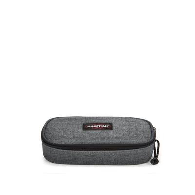 Schreibgeräteetui EASTPAK "OVAL SINGLE", Kinder, schwarz (schwarz denim), Polyester, Schreibgeräteetuis, Schulmäppchen, Federmäppchen mit Stifteschlaufen und Logo-Patch
