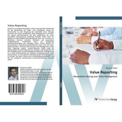 Value Reporting, Taschenbuch von Benjamin Russler, AV Akademikerverlag, 978-3-639-39162-6