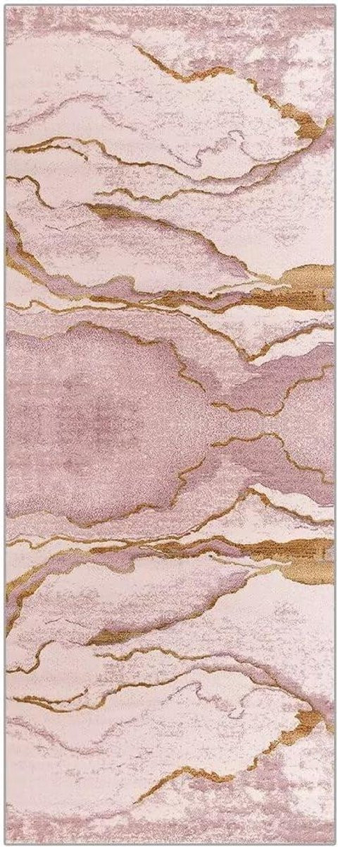 Gangloper Vloerkleed Loper - Roze - Polyester - 40 x 250 cm