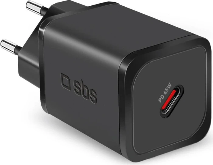 SBS mobile PD Reiselader 45W USB-C GaN schwarz