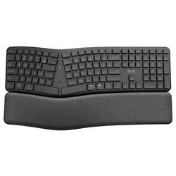 Trust Keyra ERGO Wireless Multi Keyboard DE Bluetooth®, Kabellos Tastatur Ergonomisch Deutsch, QWERTZ Schwarz 26060