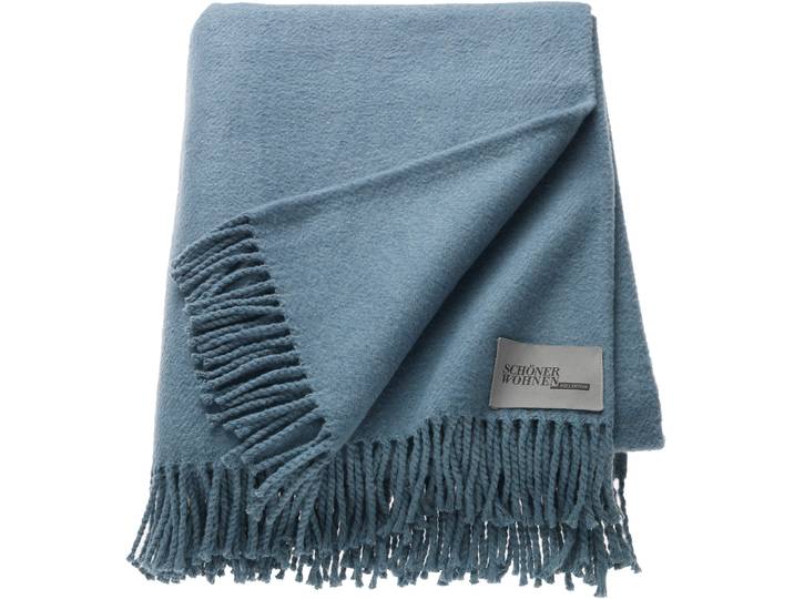 Wohndecke Basics, Kuscheldecke mit Fransen , blau (nachtblau), B:140cm L:200cm, Baumwolle, Polyacryl, SCHÖNER WOHNEN-KOLLEKTION, Wohndecken, Wohndecke, mit Fransen, Kuscheldecke