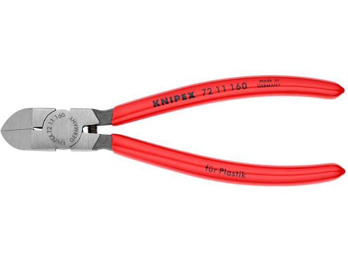 Knipex 72 11 160 Zijsnijtang voor kunststof 45° 160mm