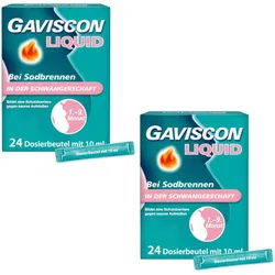 GAVISCON LIQUID Doppelpack 2X24X10 ml Suspension zum Einnehmen