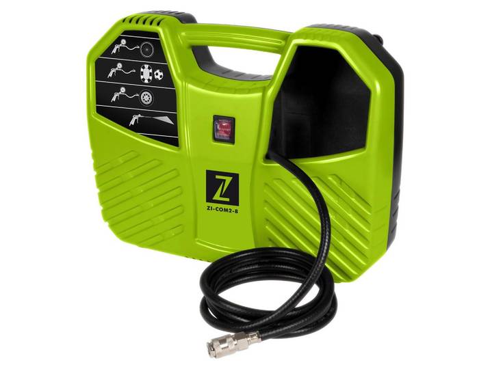 Druckluftkompressor ZI-COM2-8 8 bar 1100 W