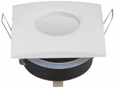 V-Tac Portafaretto Incasso Impermeabile Ip44 Bianco Opaco Quadrato Gu10