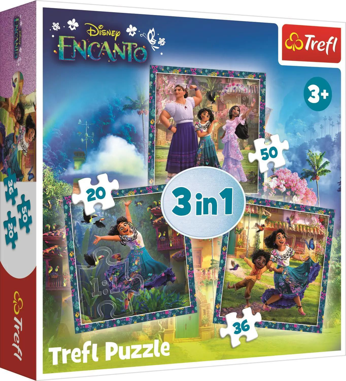 Trefl 3-in-1 Puzzel Helden van de magische wereld Encanto 34866