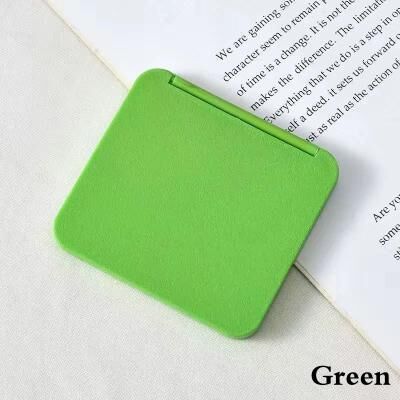 Uplift Picks Square Double Sided Compact Mirror Portable Pocket Makeup Mirror green