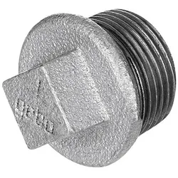 Temperguss Gewindefitting Stopfen AG (Ausführung: 3/8''AG)