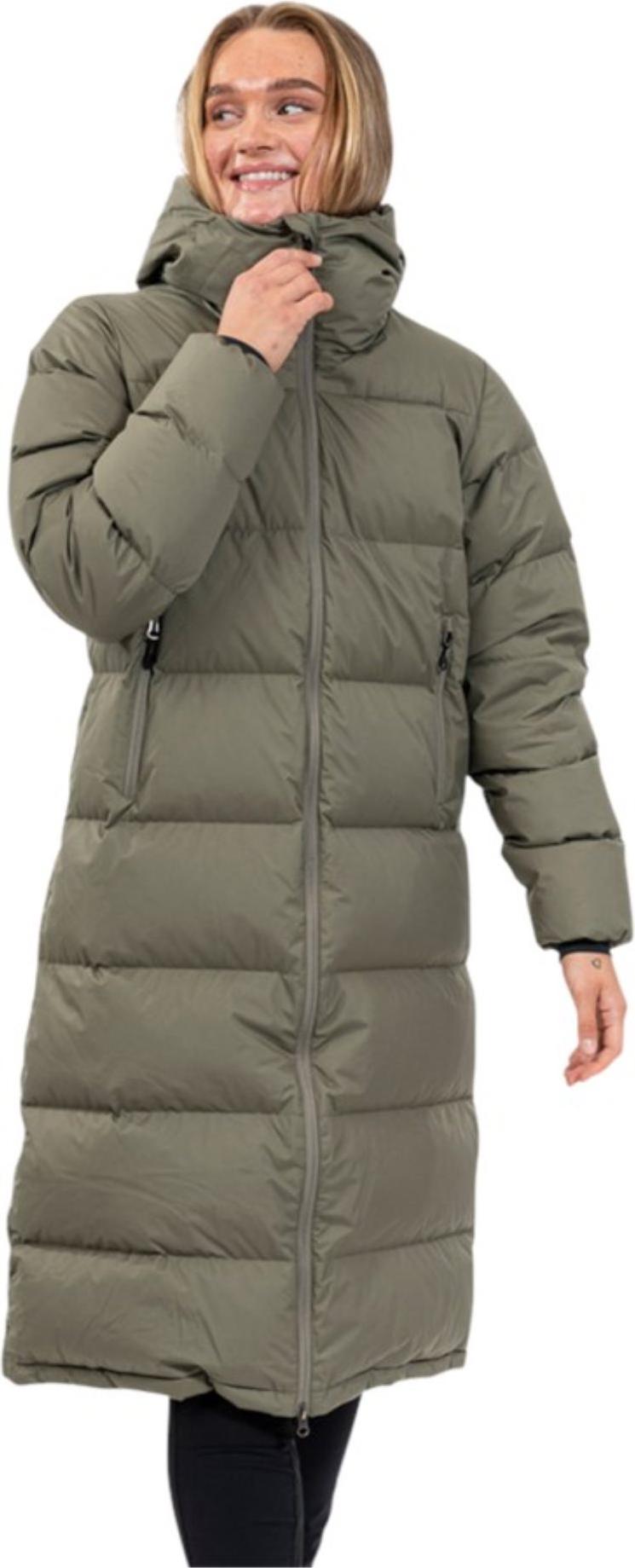 Urban Down Long Coat Women green mud (12731) M