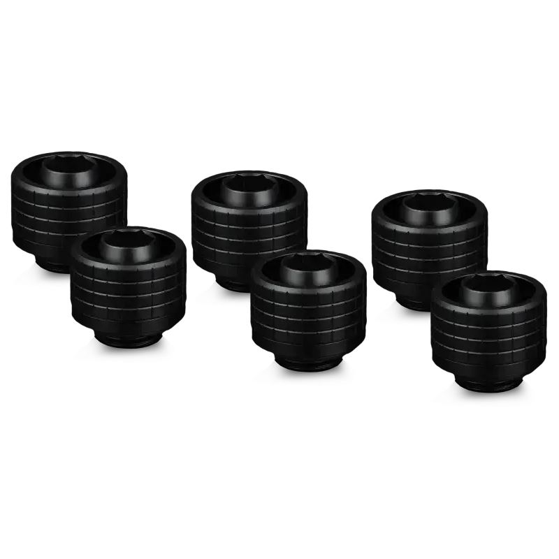 Thermal Grizzly DeltaMate Fitting - ST16 Black 6er-Pack