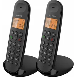 Logicom 2 Schnurloses Festnetz Telefon ILOA-250, Telefon, Schwarz