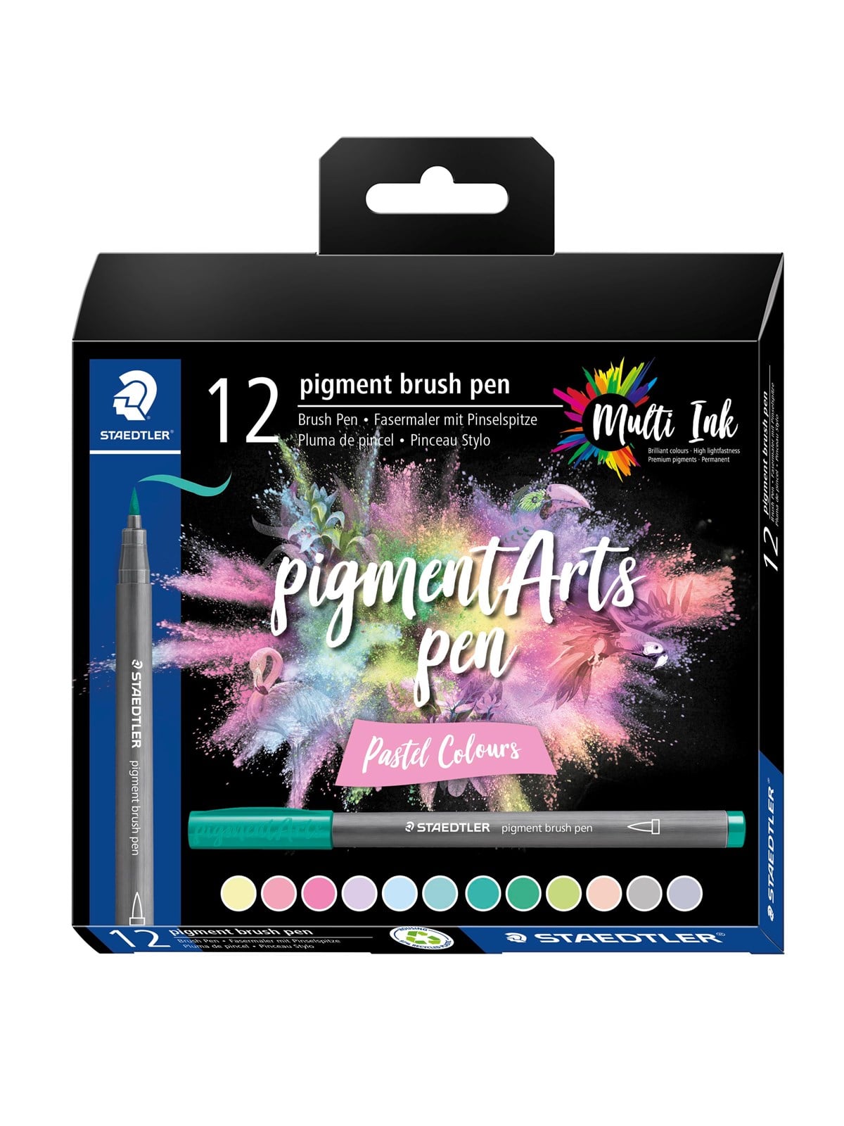 Staedtler Pigment brush 371 "Pastel Set" 12 pcs. Cardboard box