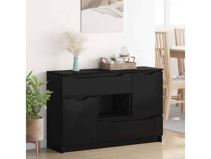 Noir Commode Salon CHIC Buffet bas/Cabinet 1 PC avec tiroir Noir 100x30x65 6 Bois d'ingénierie 65.5x30x100 cm N12170