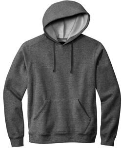 Volunteer Knitwear VL130H Chore Fleece Pullover Hoodie in Charcoal Heather size Medium   Cotton/Polyester Blend