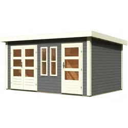 Karibu Mittelwand-Gartenhaus Schönbuch 2 - 38mm-426 x 276cm- terragrau