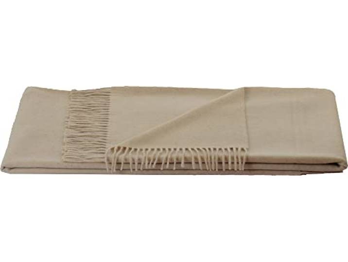Steinbeck Plaid Modena Lammwolle/Kaschmir Creme Größe 130x190 cm
