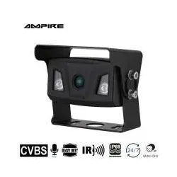 AMPIRE Rückfahrkamera (CVBS), schwarz, 125°, IP69K, Heckeinbau, 15m Kabel KIP...