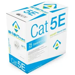Alantec KIF5PVC305 Netzwerkkabel U/UTP (UTP) (CAT5e, 305 m), Netzwerkkabel