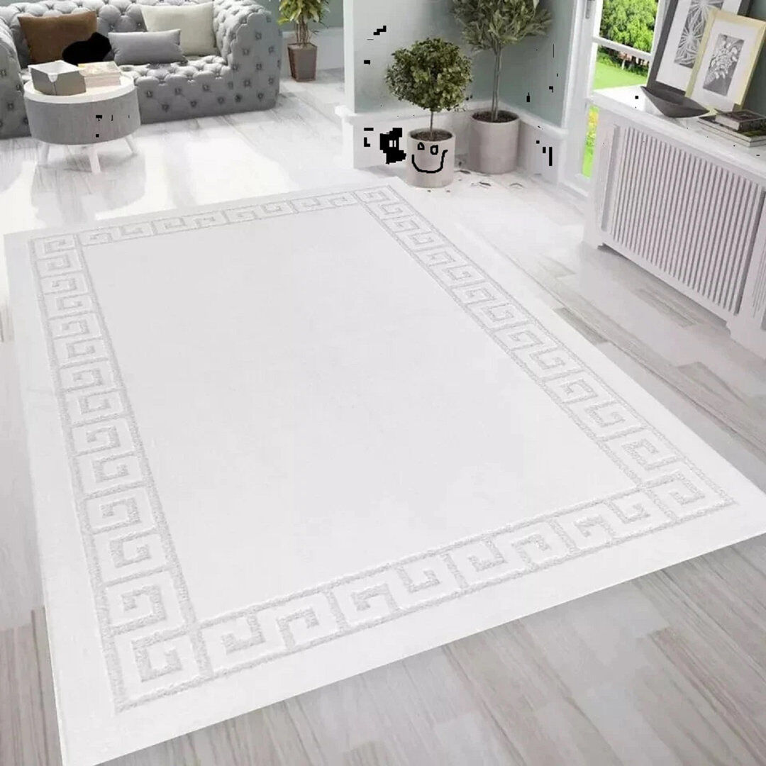 Fairmont Park Area Rug White Rectangle 120 x 150 cm