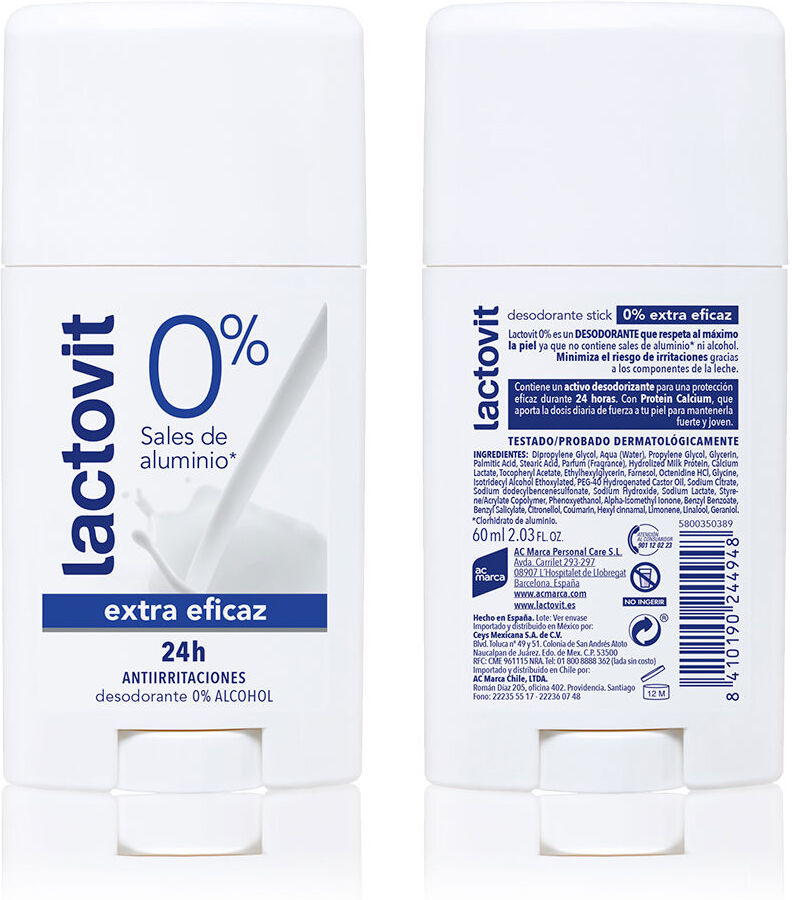 Lactovit Original Extra Eficaz 0% deo stick 60 ml