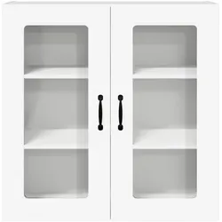 vidaXL, Regal, Qusonville (1x Wandglas-Schrank (2 Türen) 80 cm breit 80 cm hoch) (80 x 31 x 80 cm)