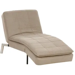 CHAISELONGUE Stoff Beige Loiret