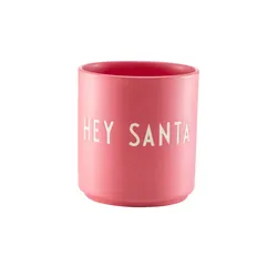 DESIGN LETTERS Becher Weihnachten   , rot , Porzellan , Maße (cm): H: 8,5  Ø: 8