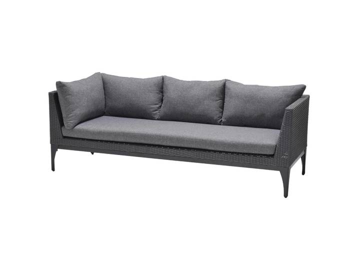 Loungesofa Infinity aus Kunststoffgeflecht mit Kissen