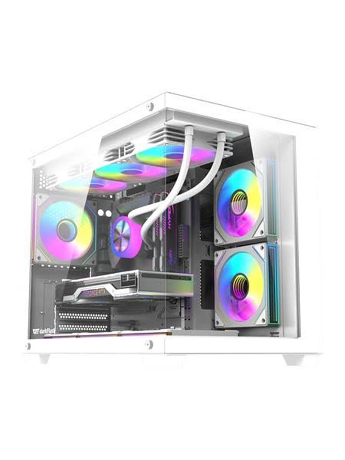 Darkflash B275 PRO Computer Case + 6 Fans - Gehäuse - Weiß