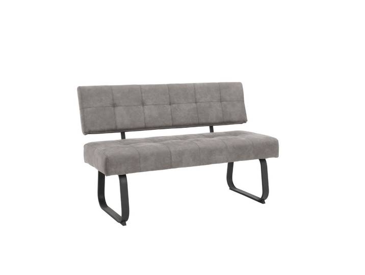 P & B Sitzbank, Dunkelgrau, Metall, Vintage, 140x90x64 cm, Typenauswahl, Esszimmer, Bänke, Sitzbänke
