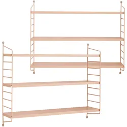 Modulares Wandregal Strängnäs 2er Set Peachy Beige [en.casa]