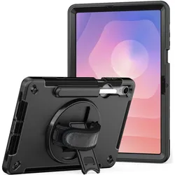 JT Berlin Rugged Kickstand & Handstrap Case (Samsung Galaxy Tab S11), Tablet Hülle, Schwarz